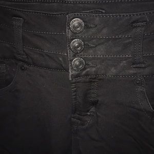 Juniors high waisted black jeggings size 3